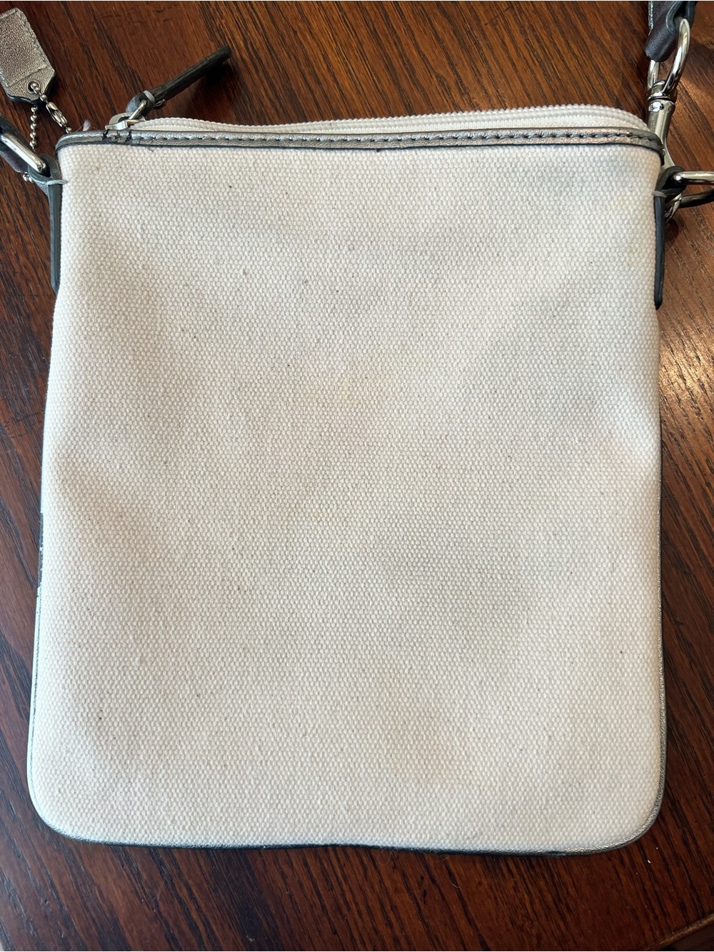 Coach Starfisg Crossbody Bag - Cream And Teal Canvas - Picture 14 of 14
